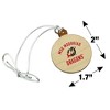 Minnesota State University Moorhead Dragons Mini Small Tiny Wood Christmas Tree Holiday Ornament - 4 of 4