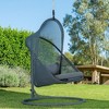 Royal Hampton Outdoor Hanging Swing Chair | Cushioned Dark Gray Mesh - 3 of 4