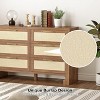 6 Drawer Wooden Dresser Chest for Bedroom, Storage Organizer with Gold Handles, Farmhouse Nightstand for Living Room and Entryway - 3 of 4