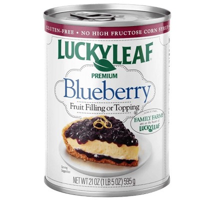 Lucky Leaf Premium Blueberry Fruit Filling and Topping, 21 oz Can (Pack of 2)