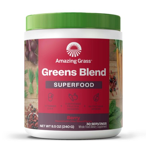 Bloom Nutrition Greens & Superfoods - Powder Smoothie & Juice Mix - Berry - 30 Servings
