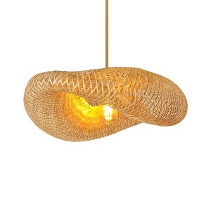 1-Light Bamboo Pendant Light - 1 of 4