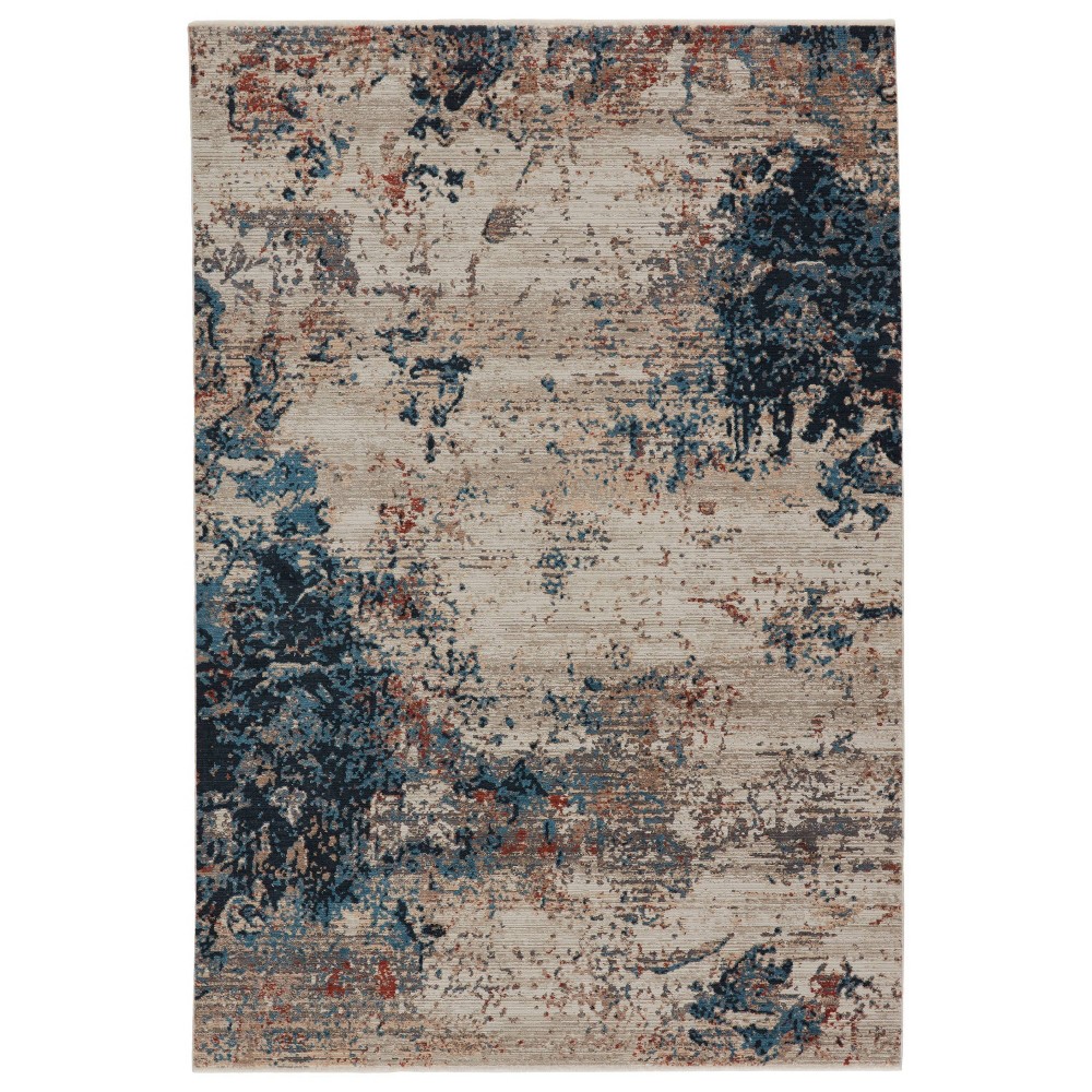 Photos - Area Rug 7'10"x10'10" Terrior Abstract  Blue/Red - Jaipur Living: Contemporary Living Room Rug, Medium Pile