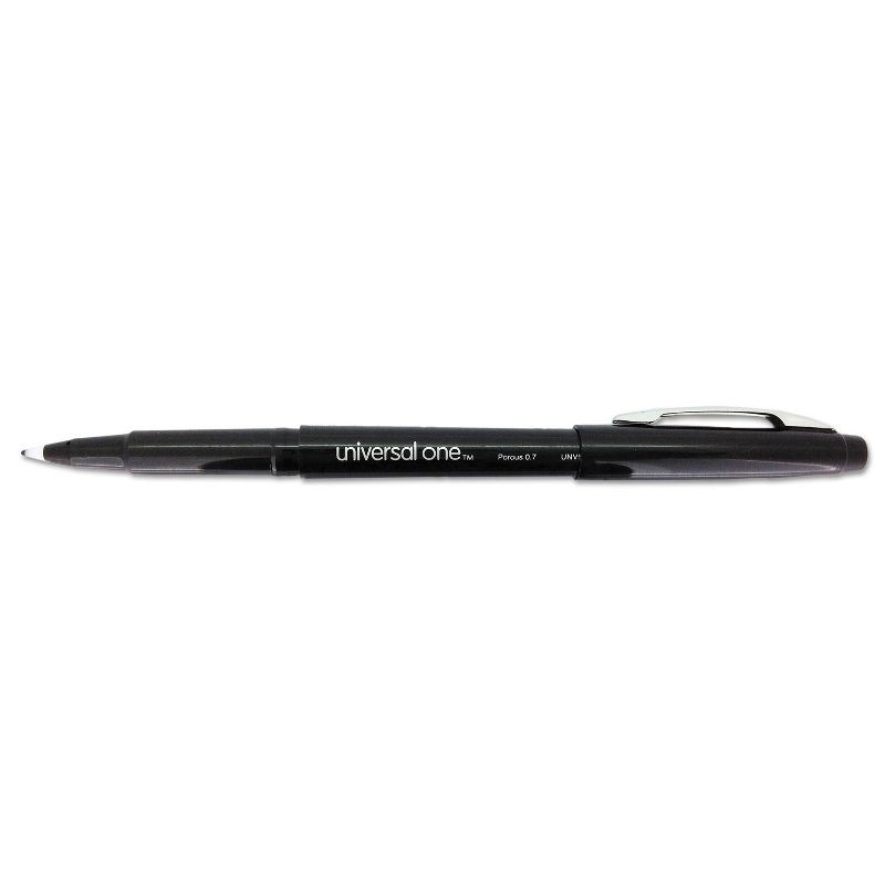 Universal Roller Ball Porous Tip Stick Pen Black Ink Medium Dozen 50502, 2 of 4