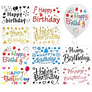 Wrapables Bobo Balloon Stickers, DIY Balloon Decoration Decals for Birthday Parties, Celebrations (Set of 10) - 1 of 4