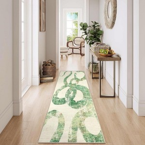 Area Rug Abstract Snake Print Low Pile Carpet Non-Slip Stain Resistant Large Indoor Floor Rug for Living Room Bedroom Dining Room Kitchen - 1 of 4