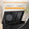 VINGLI 132 Gallon Outdoor Storage Box, Patio Rattan Deck Box, Wicker Storage Bench for Indoor, Outdoor, Pool, Balcony, Yard, Garden, Black - 3 of 4