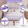Metal Twin Bed Frame - Headboard and Footboard with Iron Heart Design, Twin Size Platform Bed for Boys and Girls, No Box Spring Needed - 3 of 4
