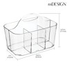 mDesign Small Plastic Divided Cosmetic Storage Organizer Caddy Tote Bin - Clear - 4 of 4