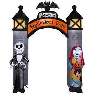 Nightmare Before Christmas Airblown Inflatable NBC Welcome to Halloween Town Archway Disney, 8.5 ft Tall, Grey - 1 of 4