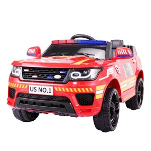 Sandinrayli 12V Kids Ride on Police Car Eletriced Toy Car with Remote Control - 1 of 4