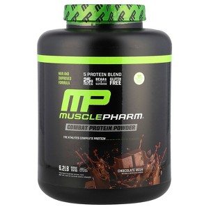 MusclePharm Combat Protein Powder, Chocolate Milk, 6.2 lb (2,831 g) - 1 of 2