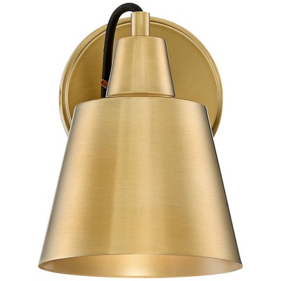 Warm Brass 12" Direct Wired Electric Wall Sconce