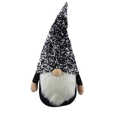 HomeRoots 24" Glittery Black and White Sparkle Gnome
