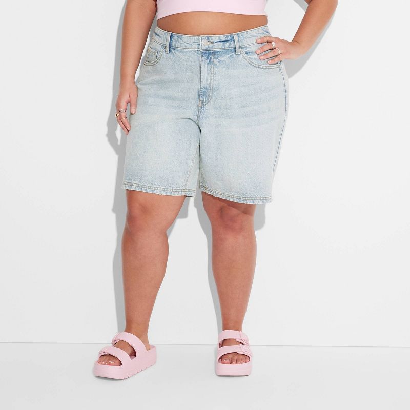 Women's Mid-Rise Jean Shorts - Wild Fable™, 3 of 15
