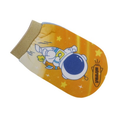 Unique Bargains Cartoon Astronaut Shower Gloves for Bathroom 7.87"x5.12" 1 Pc