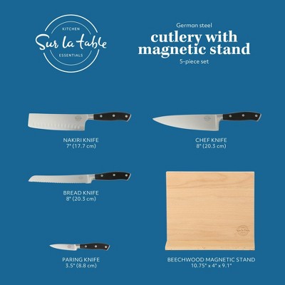 Sur La Table Kitchen Essentials Sur La 5 Piece Stainless Steel Knife Block Set