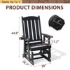 Karl Home | 32 in. Solid Wood Patio Glider Chair with Cup Holder - 2 of 4