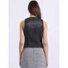 INSPIRE CHIC Women's Denim Sleeveless Collarless Washed Distressed Jean Vest - 3 of 4