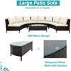 CAVINAS Patio Sectional Furniture Set, All-Weather Outdoor Sofa Set Half-Moon Tempered Glass Tabletop Patio Table for Backyard - 2 of 4
