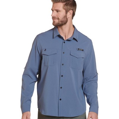 Jockey Men's Outdoors Long Sleeve Fishing Shirt XL Steel Blue