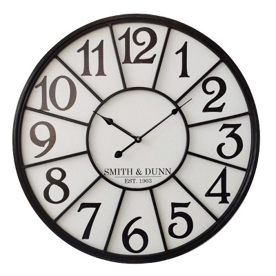 VIP Metal 23 in. Black Wall Clock