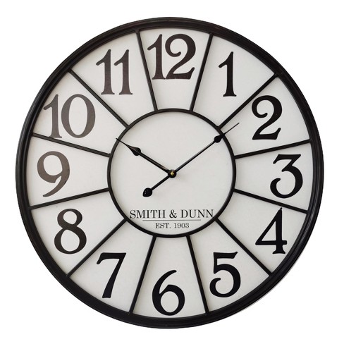 VIP Metal 23 in. Black Wall Clock - image 1 of 2