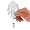 Farmlyn Creek 3 Pack Cast Iron Coat Hooks with Screws, Wall Mounted, Vintage Design (White, 8.3 in) - 4 of 4