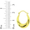 14k Yellow Gold 20mm Polished Crescent Hoop Earrings - 3 of 3