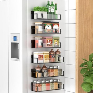 Attop 6 Pack Magnetic Spice Storage Rack Organizer for Refrigerator and Oven, Clear Fridge Organizers and Storage - 1 of 4