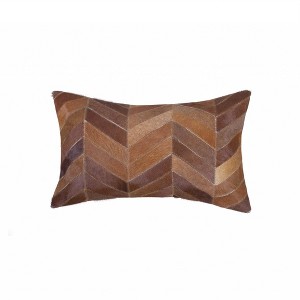 12 X 20  Chevron Cowhide Throw Pillow - 1 of 4