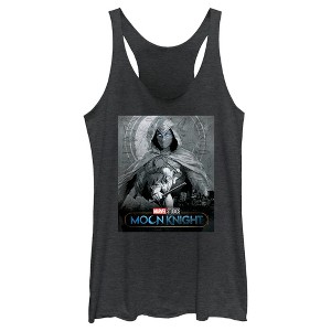 Women's Marvel: Moon Knight Dual Identity Poster Racerback Tank Top - 1 of 4