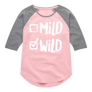 Girls' - Instant Message - Mild Wild 2 Shirt Tail Raglan Graphic T-shirt - 1 of 4