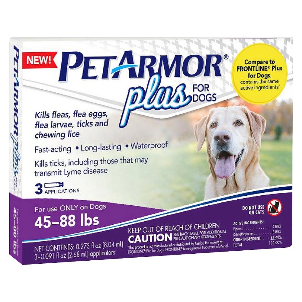 PetArmor Plus F&T Squeeze-On 45-88lbs 3ct