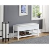 Vynxaria Rouen Seating Bench with Shoe Storage, White - 2 of 4