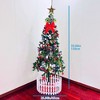 LOVMOR 5ft artificial Christmas tree with LED energy-saving lights, including 109 pendant tree skirts and guardrails - 4 of 4