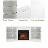 NicBex TV Stand Electric Fireplace TV Stand with LED Lights Wood with USB Ports for TV up to 32-62" for Living Room - 3 of 4