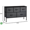 Tv Stand 5 Drawe Modern Organizer Unit for Bedroom Wood Top Sturdy Metal Frame Fabric Dresser Closets - 3 of 4