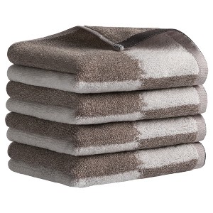REGALWOVEN Bathroom Color Block Spa Bath Gym Kitchen Decorative Soft Absorbent Pure Cotton Face Hand Towels 14" x 30" - 1 of 4