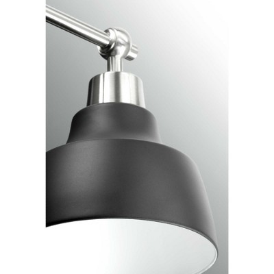 Bramlett 3-Light Brushed Nickel Bath Vanity with Metal Shades