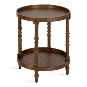 Kate and Laurel Bellport Round Wood Side Table, 20x20x24, Rustic Brown - 1 of 4