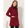 INSPIRE CHIC Women's Turn Down Collar Single Breasted Winter Outwear Overcoat - 3 of 4
