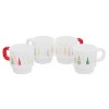 American Atelier Christmas Ceramic Mug & Rack Set - 4 Cups & Standing Metal Rack for Kitchen Countertop, Tabletop, or Café Display, 14 oz, Color Trees - 4 of 4