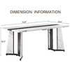 NicBex Industrial Rustic Dining Table with Dual-Color Top, 70.9" Rectangular Large Dining Table for 8, Marble Grain Waterproof Large Desk - 2 of 4