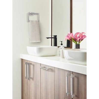 Esquire Polished Nickel and Stainless Steel Wall Mounted Towel Ring