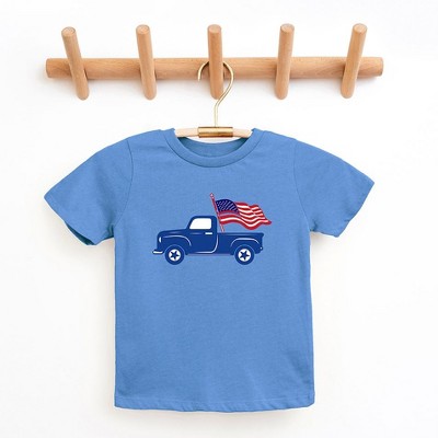 The Juniper Shop Truck With Flag Toddler Short Sleeve Tee