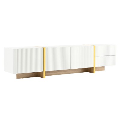 NicBex Modern TV Stand for TVs up to 80 Inches,Entertainment Center with Storage Cabinets and Drawers
