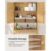 SONGMICS Over The Toilet Storage Cabinet, Cabinet with Adjustable Inside Shelf and Bottom Stabilizer Bar, Toilet Rack, Natural Beige - 2 of 4