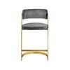 Meridian Furniture,Stephanie Grey Velvet Stool, Set of 2 - 3 of 4