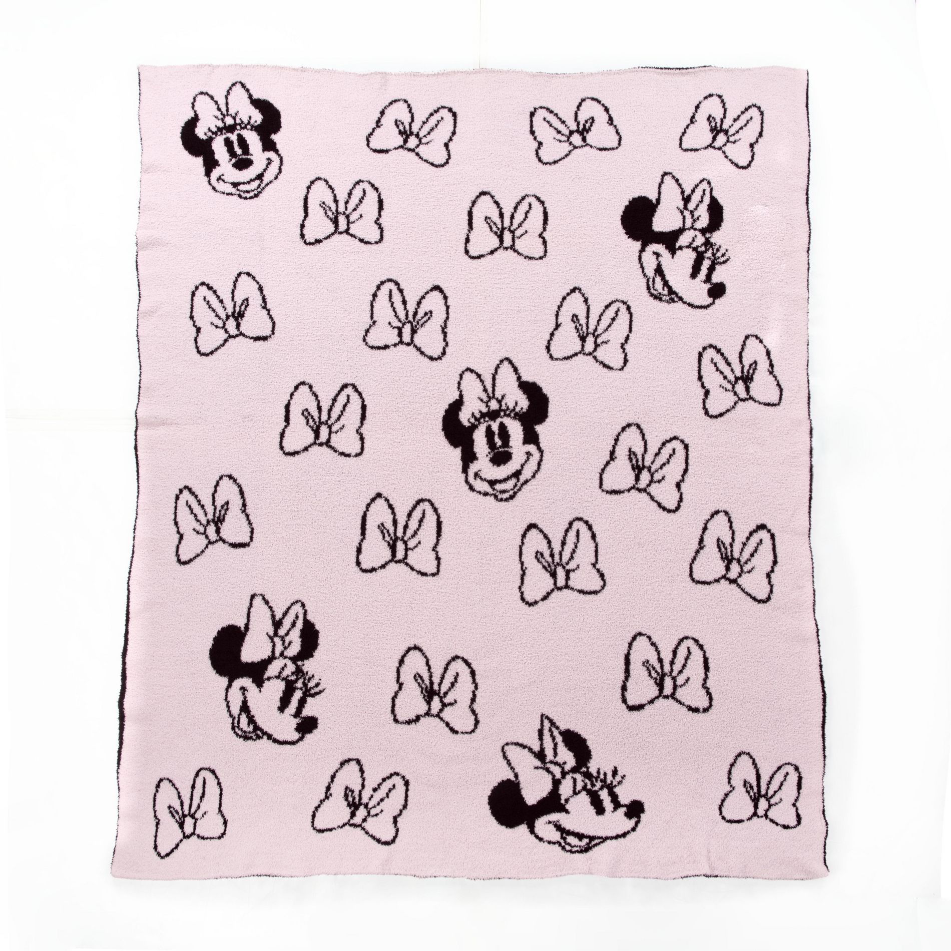Minnie Mouse Rosy Bows 50x60 Feather Knit Throw